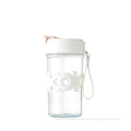 Glass sippy cup Clear glass glass Portable and convenient Juice cup high appearance level Office flower tea cup Simple leisure